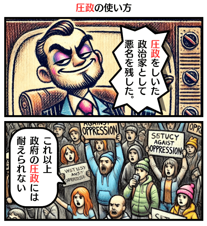 「圧政」の使い方のマンガ