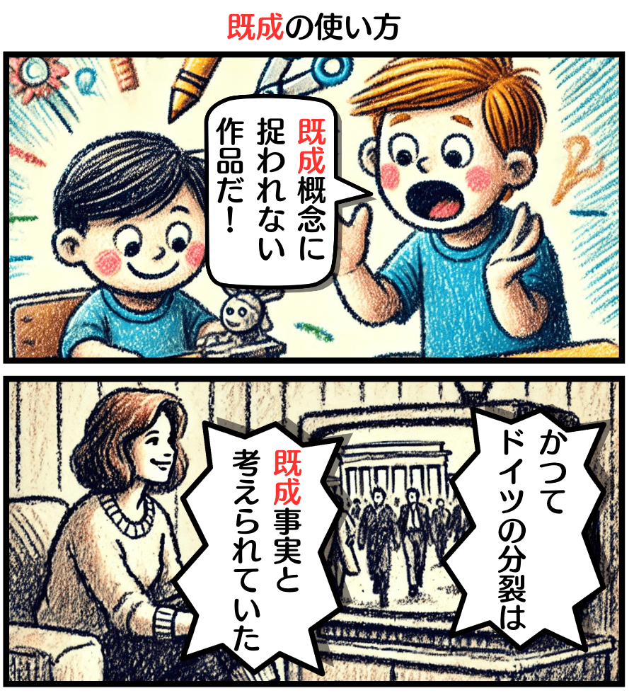 「既成」の使い方のマンガ