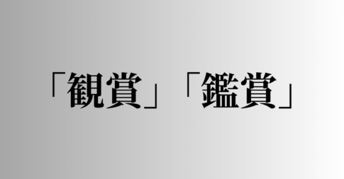 「観賞」「鑑賞」の意味と違い