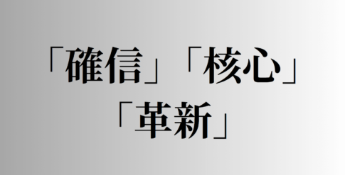 「確信」「核心」「革新」の意味と違い