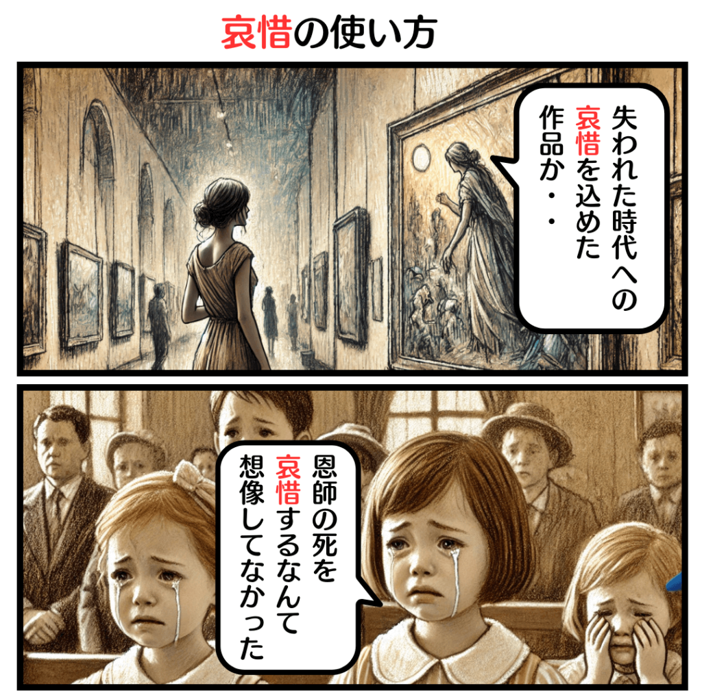 【漫画で分かる】「哀惜」と「愛惜」の違い …